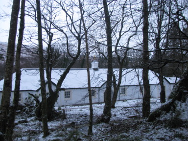 Bluebird Cottage - Winter view from Kilmchael woods - larger image